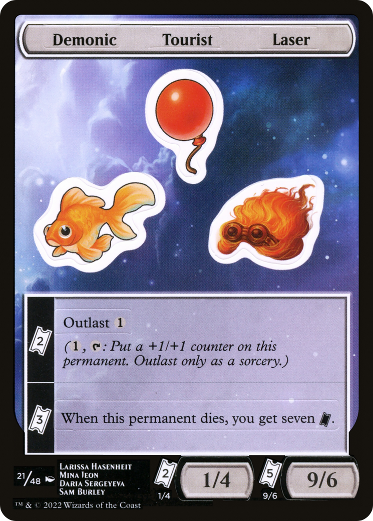 Demonic Tourist Laser (UNF-021) [Tokens] Unfinity Sticker Sheets MTG Single Wizards of the Coast