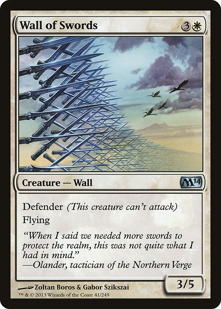 Wall of Swords (M14-041) [Magic 2014] MTG Single Wizards of the Coast