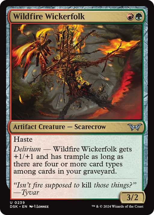 Wildfire Wickerfolk (DSK-239) [Duskmourn: House of Horror] Foil MTG Single Wizards of the Coast