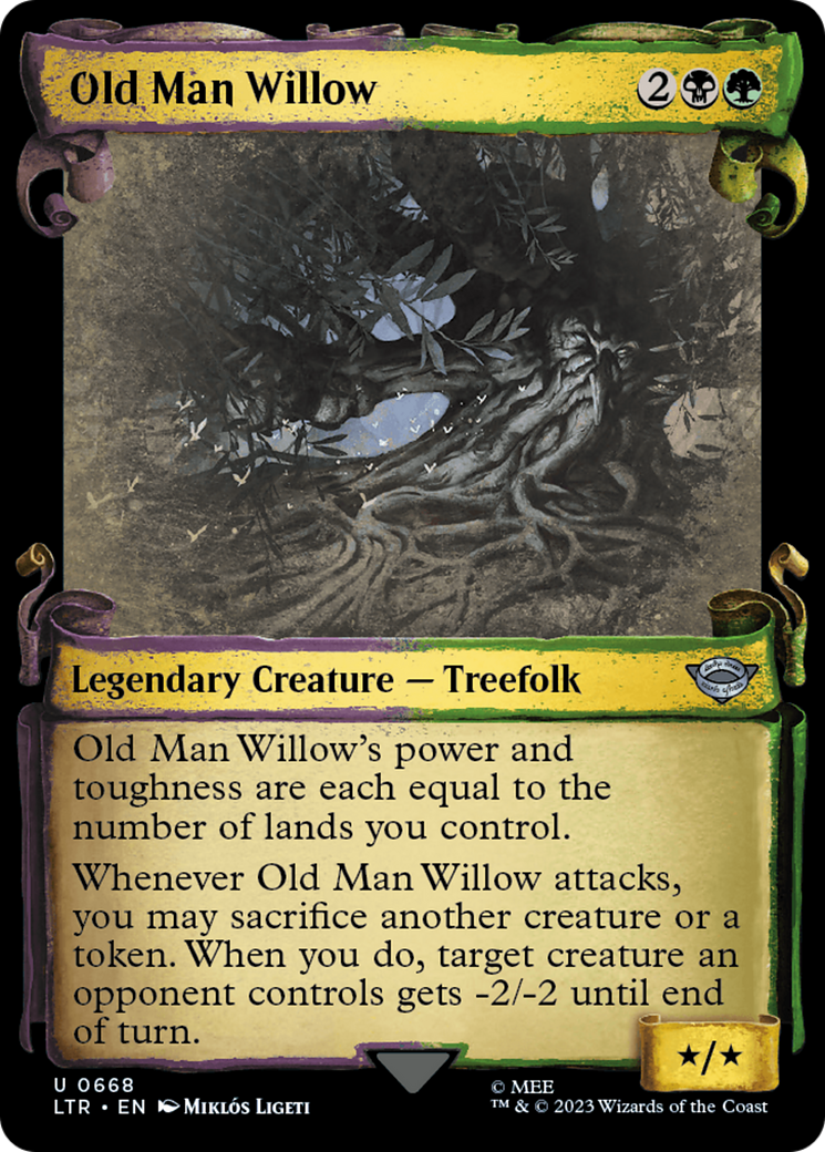 Old Man Willow (Showcase Scrolls) (LTR-668) [The Lord of the Rings: Tales of Middle-earth] (Showcase) Foil MTG Single Wizards of the Coast