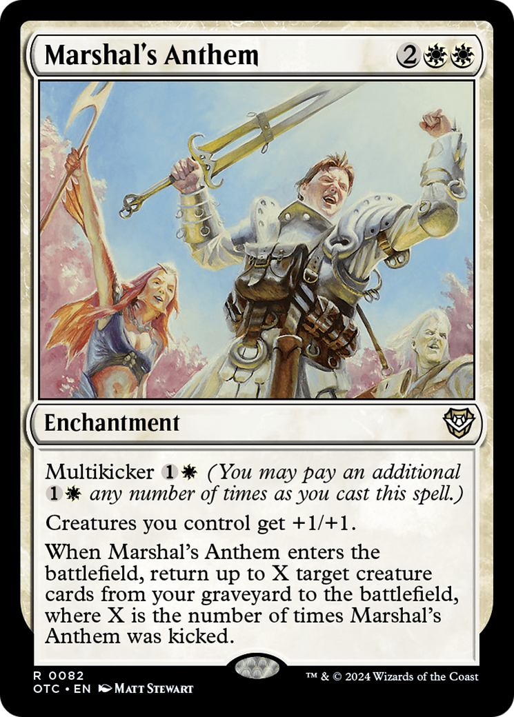Marshal's Anthem (OTC-082) [Outlaws of Thunder Junction Commander] MTG Single Wizards of the Coast