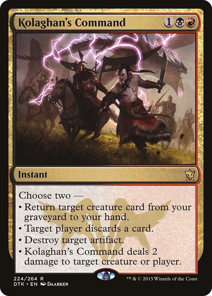 Kolaghan's Command (DTK-224) [Dragons of Tarkir] Foil MTG Single Wizards of the Coast