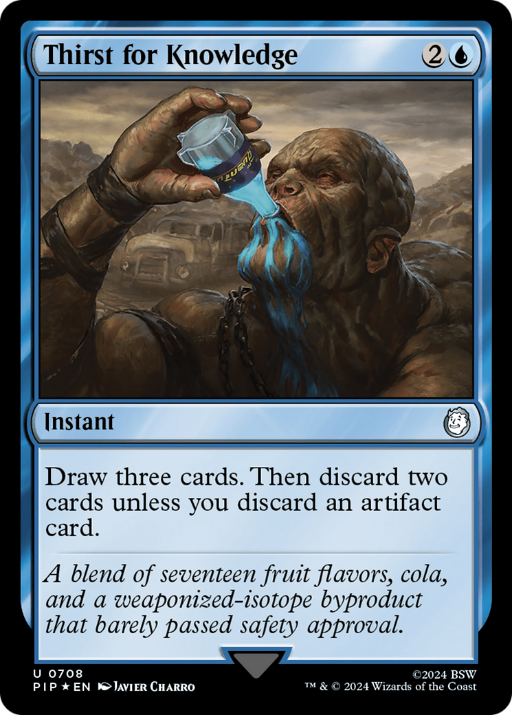 Thirst for Knowledge (Surge Foil) [Fallout] MTG Single Magic: The Gathering