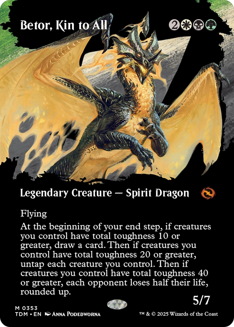 Betor, Kin to All (TDM-353) [Tarkir: Dragonstorm] (Showcase) (Borderless) Foil MTG Single Wizards of the Coast