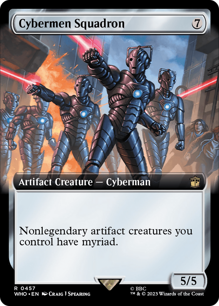 Cybermen Squadron (WHO-457) [Doctor Who] (Extended Art) Foil MTG Single Wizards of the Coast