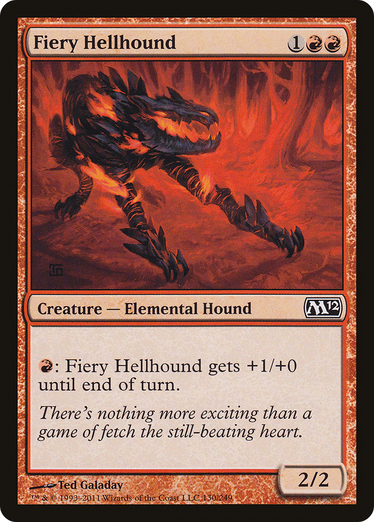 Fiery Hellhound (M12-130) [Magic 2012] MTG Single Wizards of the Coast
