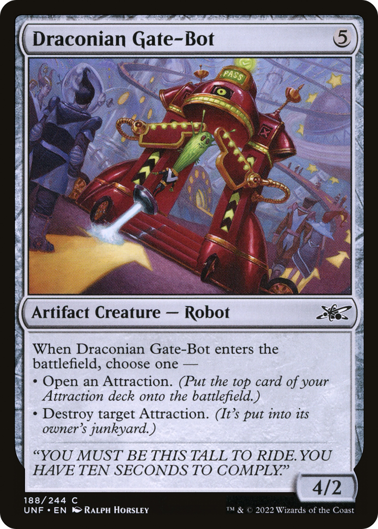 Draconian Gate-Bot (UNF-188) [Unfinity] Foil MTG Single Wizards of the Coast
