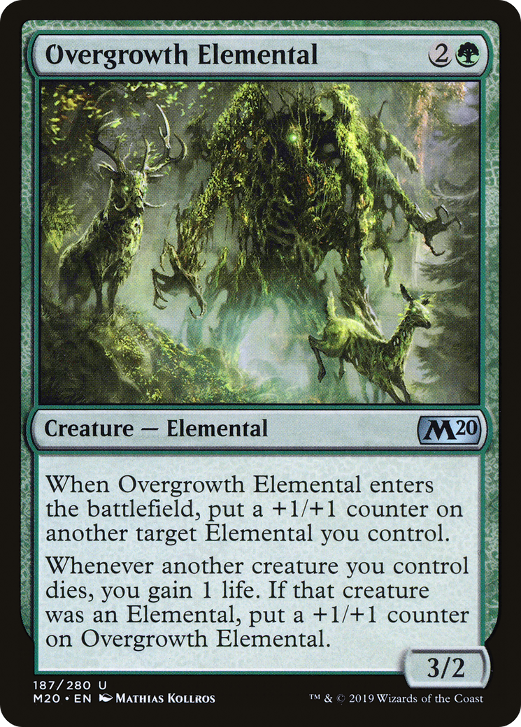 Overgrowth Elemental (M20-187) [Core Set 2020] MTG Single Wizards of the Coast