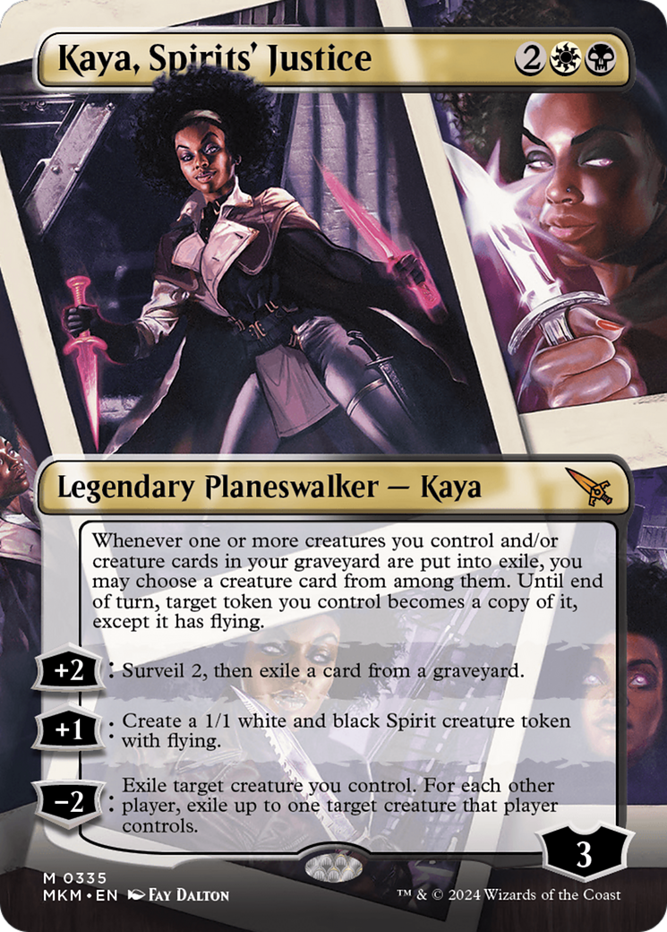 Kaya, Spirits' Justice (MKM-335) [Murders at Karlov Manor] (Borderless) MTG Single Murders at Karlov Manor