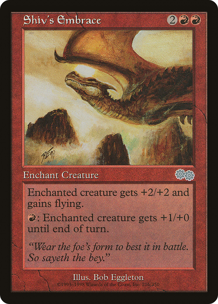 Shiv's Embrace (USG-216) [Urza's Saga] MTG Single Wizards of the Coast