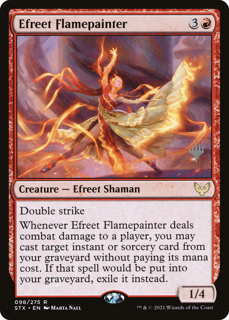 Efreet Flamepainter (PPSTX-98P) [Strixhaven: School of Mages Promos] Foil MTG Single Wizards of the Coast
