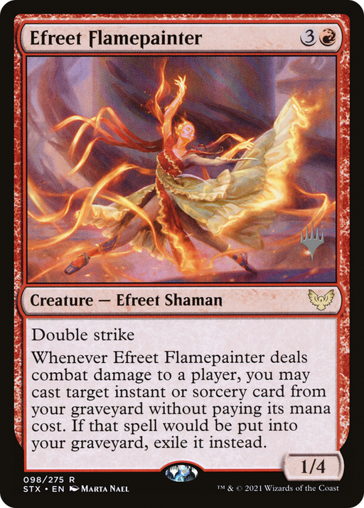 Efreet Flamepainter (PPSTX-98P) [Strixhaven: School of Mages Promos] Foil MTG Single Wizards of the Coast