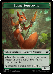 Emblem - Ral, Crackling Wit // Bushy Bodyguard Double-Sided Token [Tokens] Bloomburrow Tokens MTG Single Magic: The Gathering