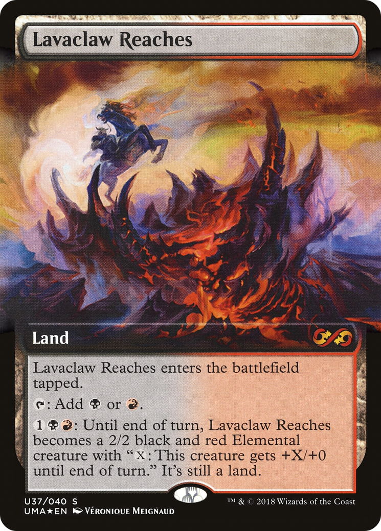 Lavaclaw Reaches (UMA:BT-U37) [Ultimate Box Topper] (Extended Art) Foil MTG Single Wizards of the Coast