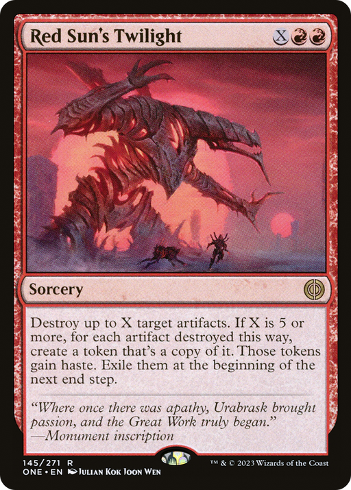 Red Sun's Twilight (ONE-145) [Phyrexia: All Will Be One] MTG Single Wizards of the Coast