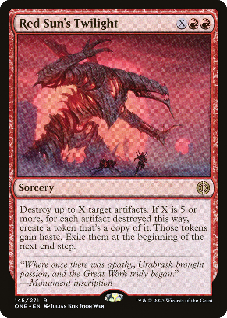 Red Sun's Twilight (ONE-145) [Phyrexia: All Will Be One] Foil MTG Single Wizards of the Coast