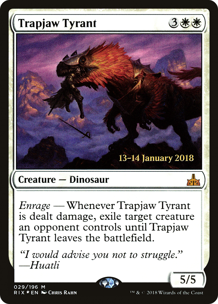 Trapjaw Tyrant (PRE-029) [Rivals of Ixalan Promos] Foil MTG Single Wizards of the Coast