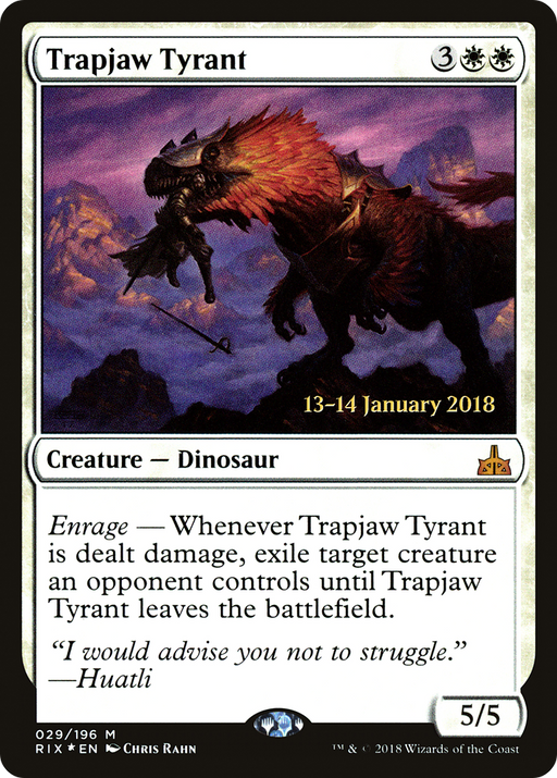 Trapjaw Tyrant (PRE-029) [Rivals of Ixalan Promos] Foil MTG Single Wizards of the Coast
