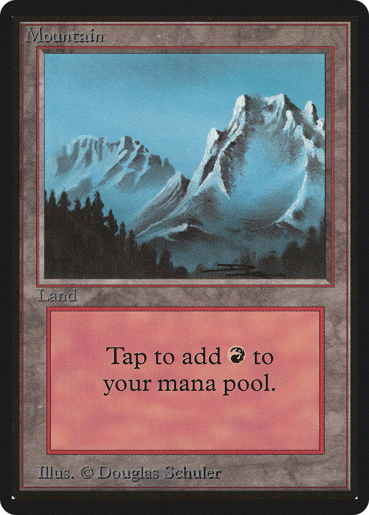 Mountain (LEB-298) [Oldschool] Limited Edition Beta MTG Single Wizards of the Coast