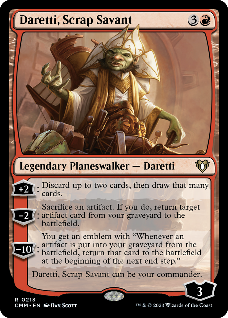 Daretti, Scrap Savant (CMM-213) [Commander Masters] Foil MTG Single Wizards of the Coast