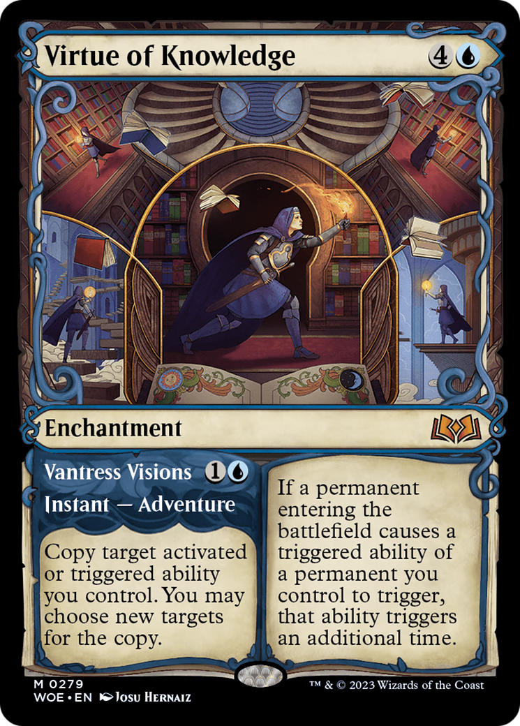 Virtue of Knowledge (WOE-279) [Wilds of Eldraine] (Showcase) Foil MTG Single Wizards of the Coast