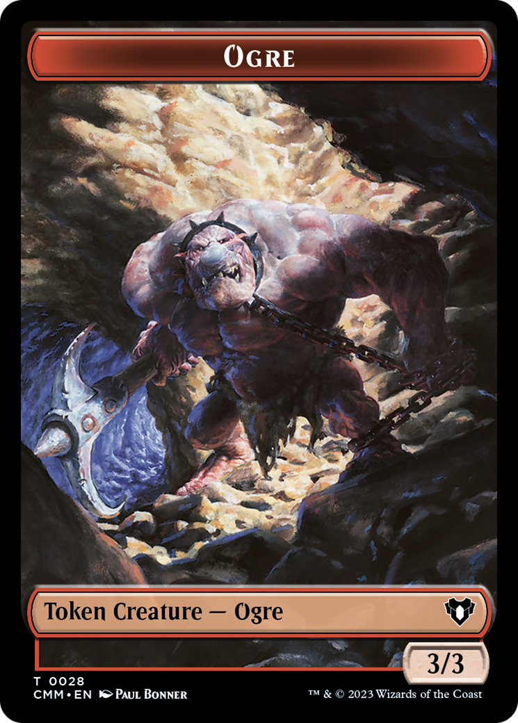 Treasure // Ogre Double-Sided Token [Tokens] Commander Masters Tokens MTG Single Magic: The Gathering