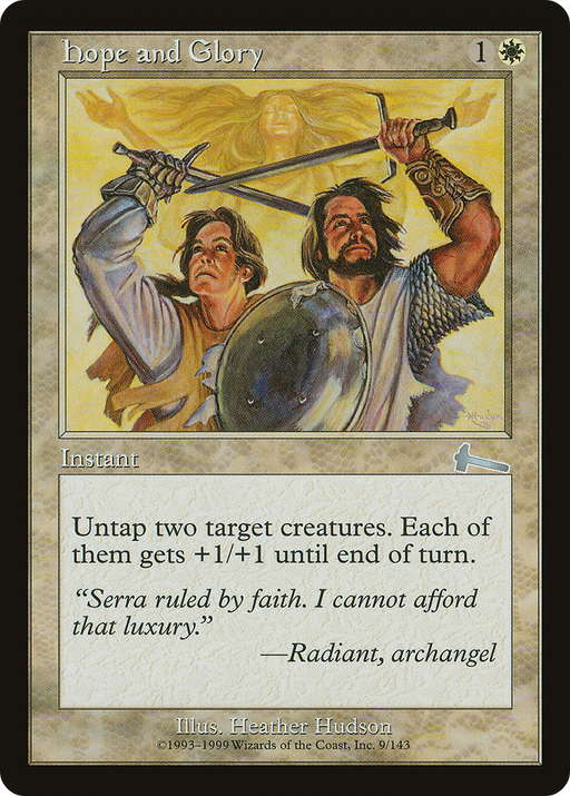 Hope and Glory (ULG-009) [Urza's Legacy] MTG Single Wizards of the Coast