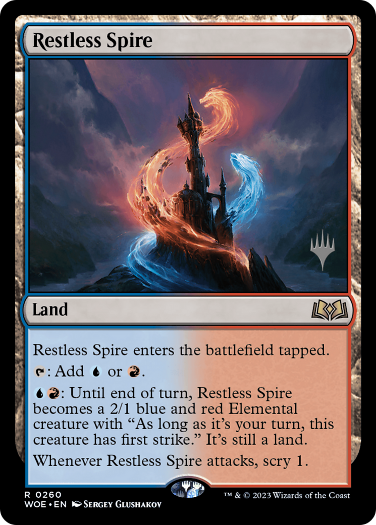 Restless Spire (PPWOE-260) [Wilds of Eldraine Promos] MTG Single Wizards of the Coast