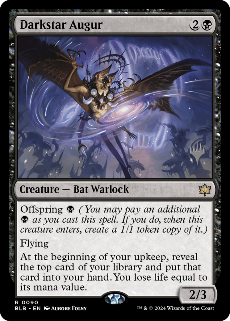 Darkstar Augur (PPBLB-090) [Bloomburrow Promos] Foil MTG Single Wizards of the Coast