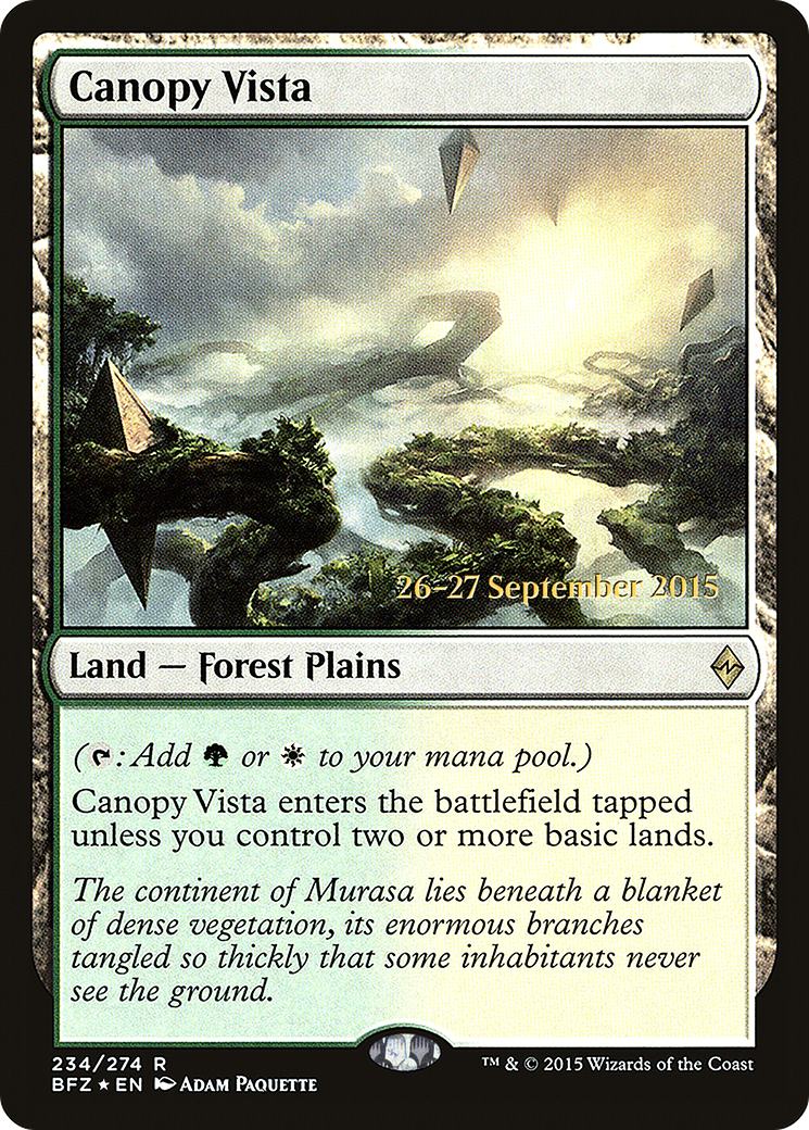 Canopy Vista (PRE-234) [Battle for Zendikar Promos] Foil MTG Single Wizards of the Coast