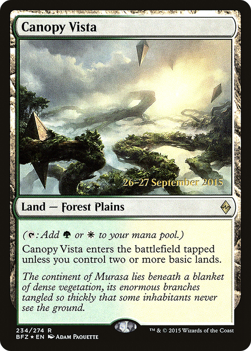 Canopy Vista (PRE-234) [Battle for Zendikar Promos] Foil MTG Single Wizards of the Coast