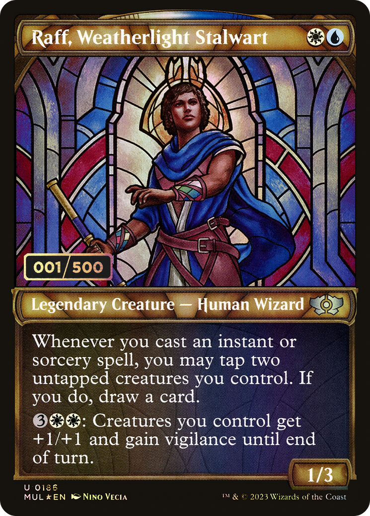 Raff, Weatherlight Stalwart (MUL-186Z) [Multiverse Legends] (Showcase) Foil MTG Single Wizards of the Coast