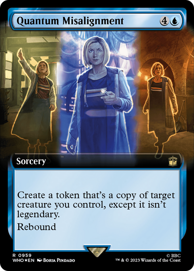 Quantum Misalignment (Surge Foil) (WHO-959) [Doctor Who] (Extended Art) Foil MTG Single Wizards of the Coast