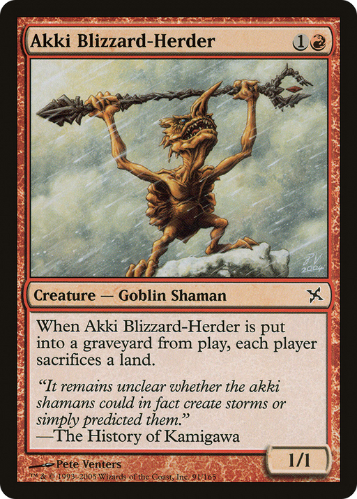 Akki Blizzard-Herder (BOK-091) [Betrayers of Kamigawa] MTG Single Wizards of the Coast