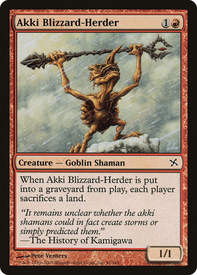Akki Blizzard-Herder (BOK-091) [Betrayers of Kamigawa] Foil MTG Single Wizards of the Coast