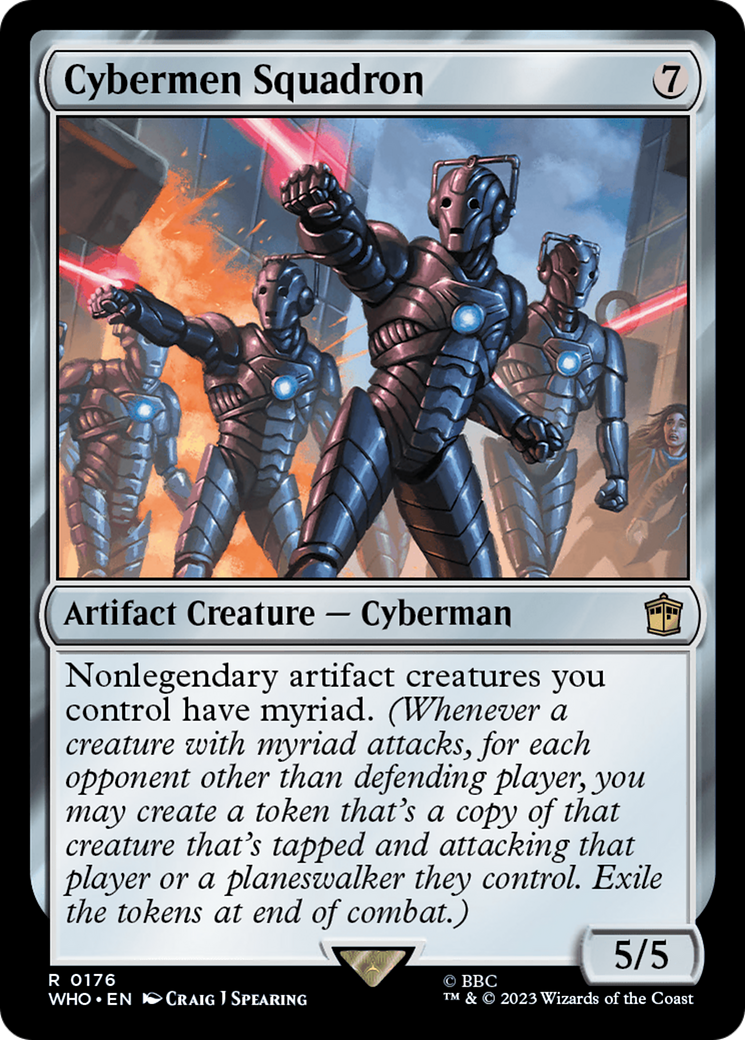 Cybermen Squadron (WHO-176) [Doctor Who] Foil MTG Single Wizards of the Coast
