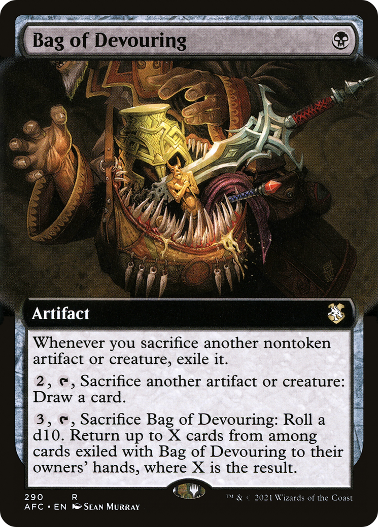 Bag of Devouring (AFC-290) [Forgotten Realms Commander] (Extended Art) MTG Single Wizards of the Coast