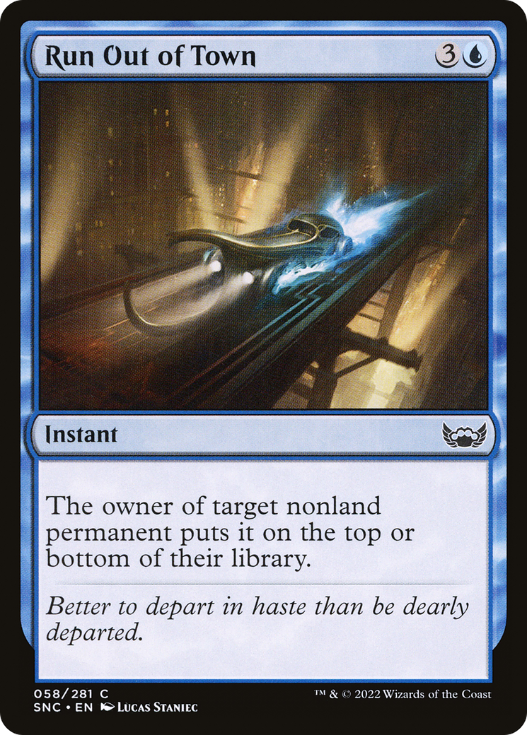 Run Out of Town (SNC-058) [Streets of New Capenna] MTG Single Wizards of the Coast
