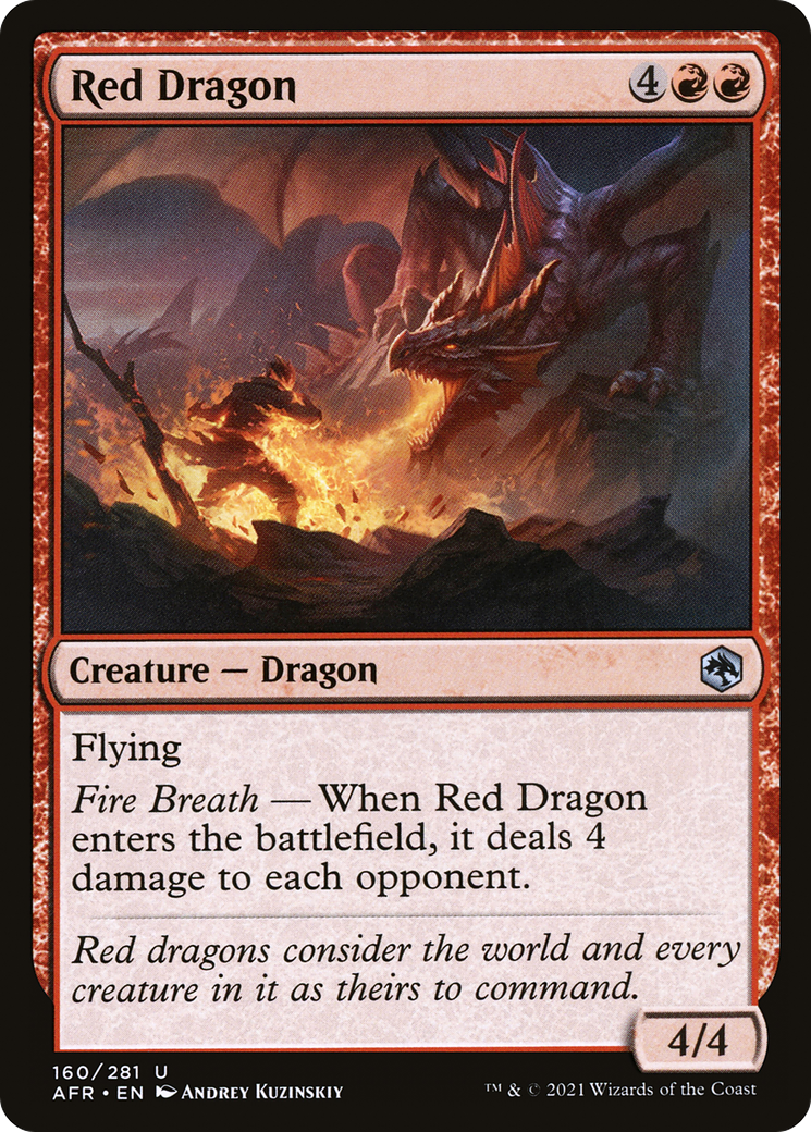 Red Dragon (AFR-160) [Adventures in the Forgotten Realms] MTG Single Wizards of the Coast