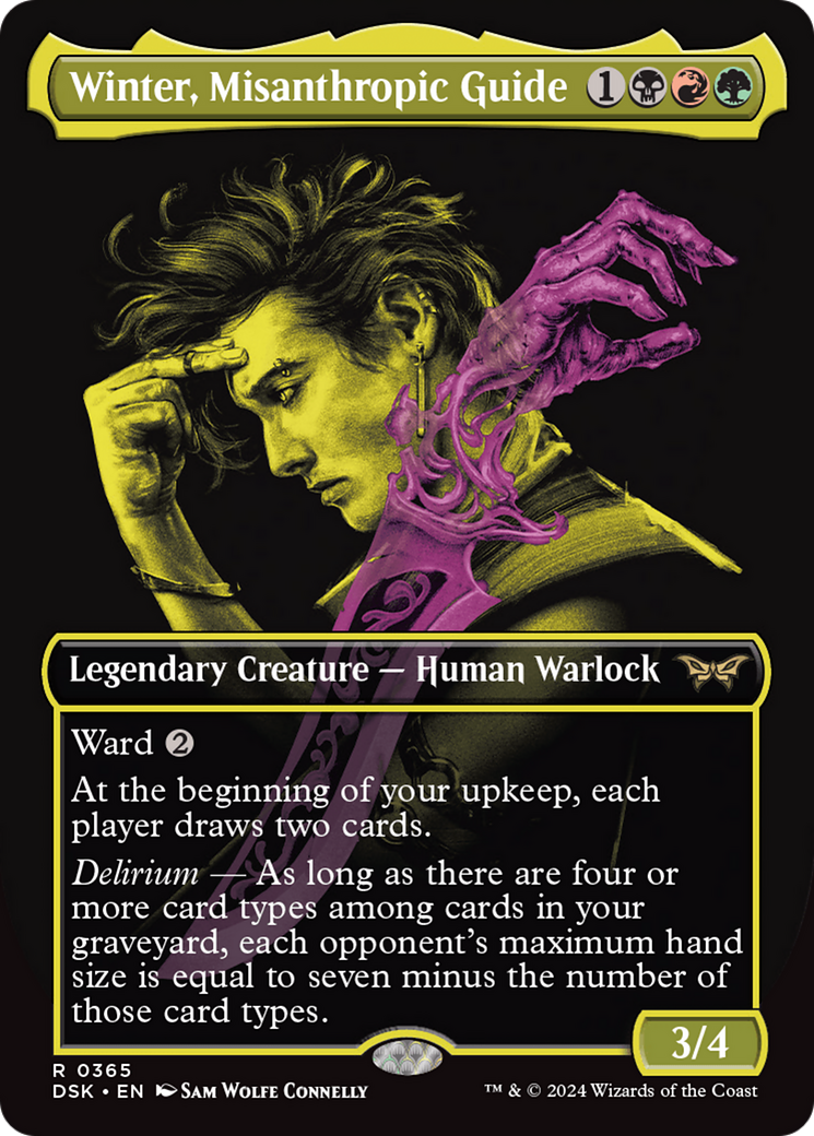 Winter, Misanthropic Guide (DSK-365) [Duskmourn: House of Horror] (Borderless) Foil MTG Single Wizards of the Coast