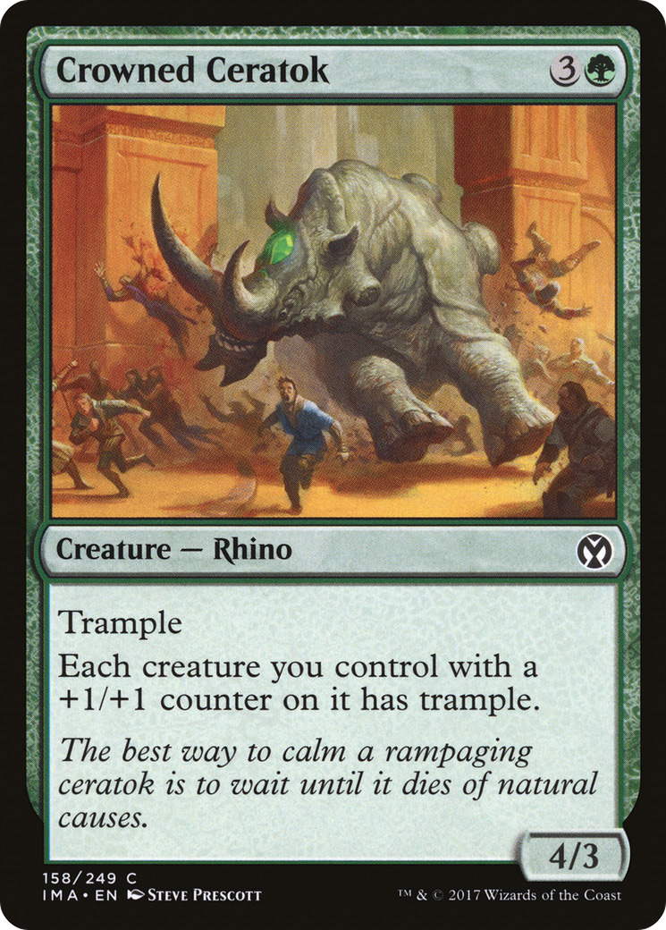 Crowned Ceratok (IMA-158) [Iconic Masters] MTG Single Wizards of the Coast