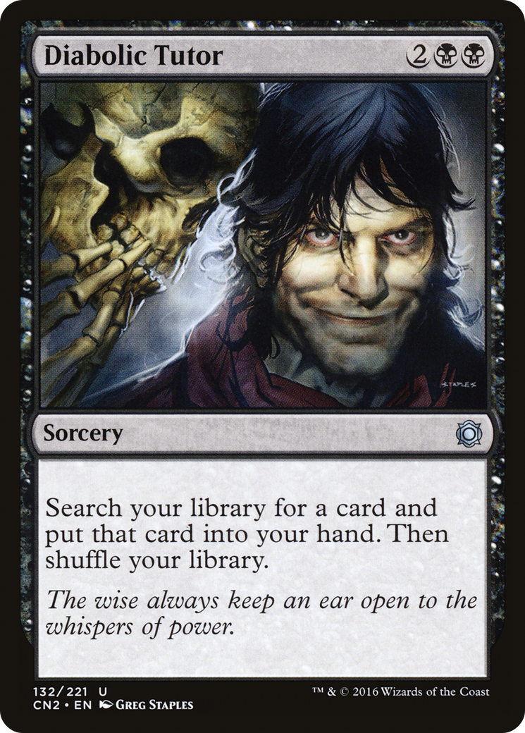 Diabolic Tutor (CN2-132) [Conspiracy: Take the Crown] Foil MTG Single Wizards of the Coast