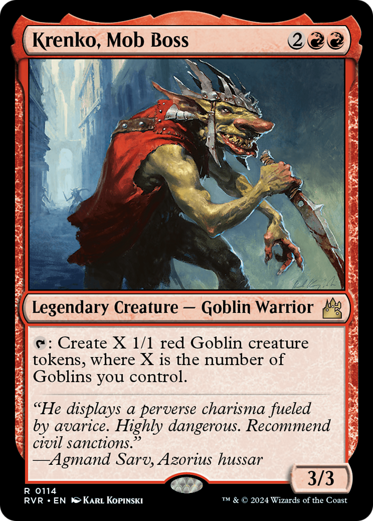 Krenko, Mob Boss (RVR-114) [Ravnica Remastered] Foil MTG Single Wizards of the Coast