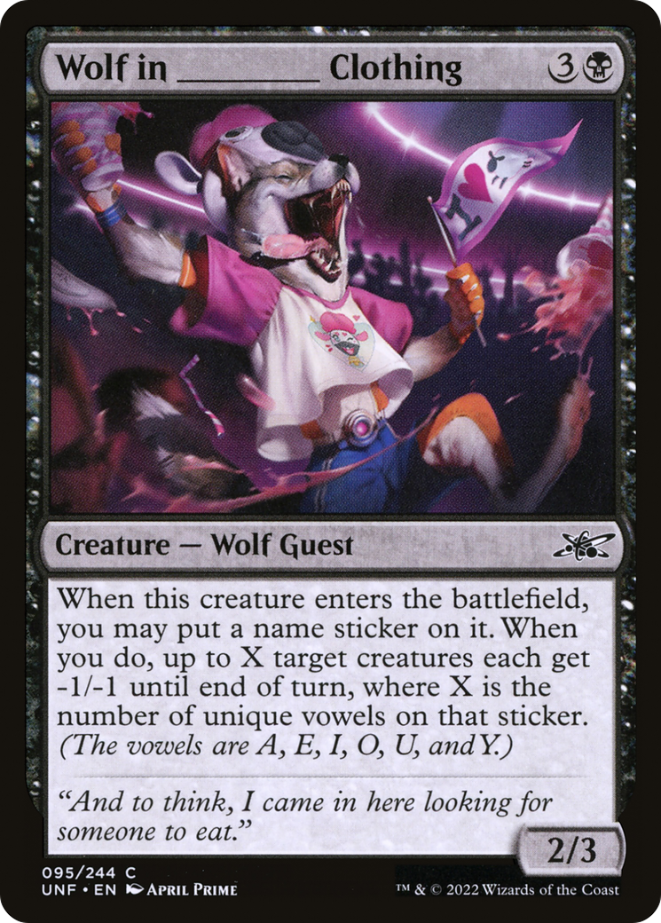Wolf in _____ Clothing (UNF-095) [Unfinity] Foil MTG Single Wizards of the Coast
