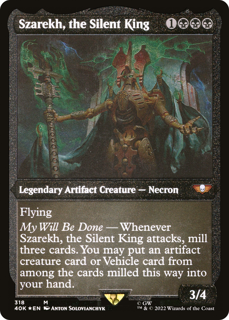 Szarekh, the Silent King (40K-318) [Warhammer 40,000 Commander] Etched Foil MTG Single Wizards of the Coast