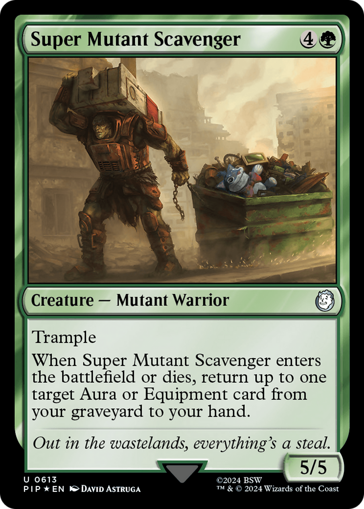 Super Mutant Scavenger (Surge Foil) (PIP-613) [Fallout] Foil MTG Single Wizards of the Coast