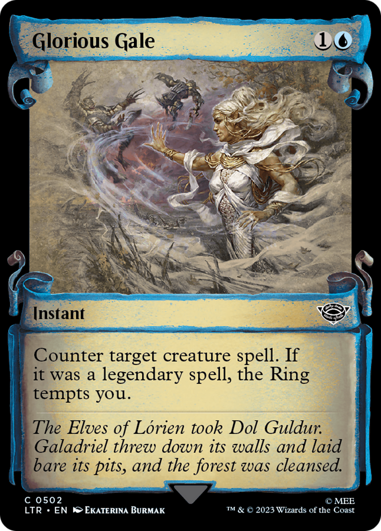 Glorious Gale (Showcase Scrolls) (LTR-502) [The Lord of the Rings: Tales of Middle-earth] (Showcase) MTG Single Wizards of the Coast