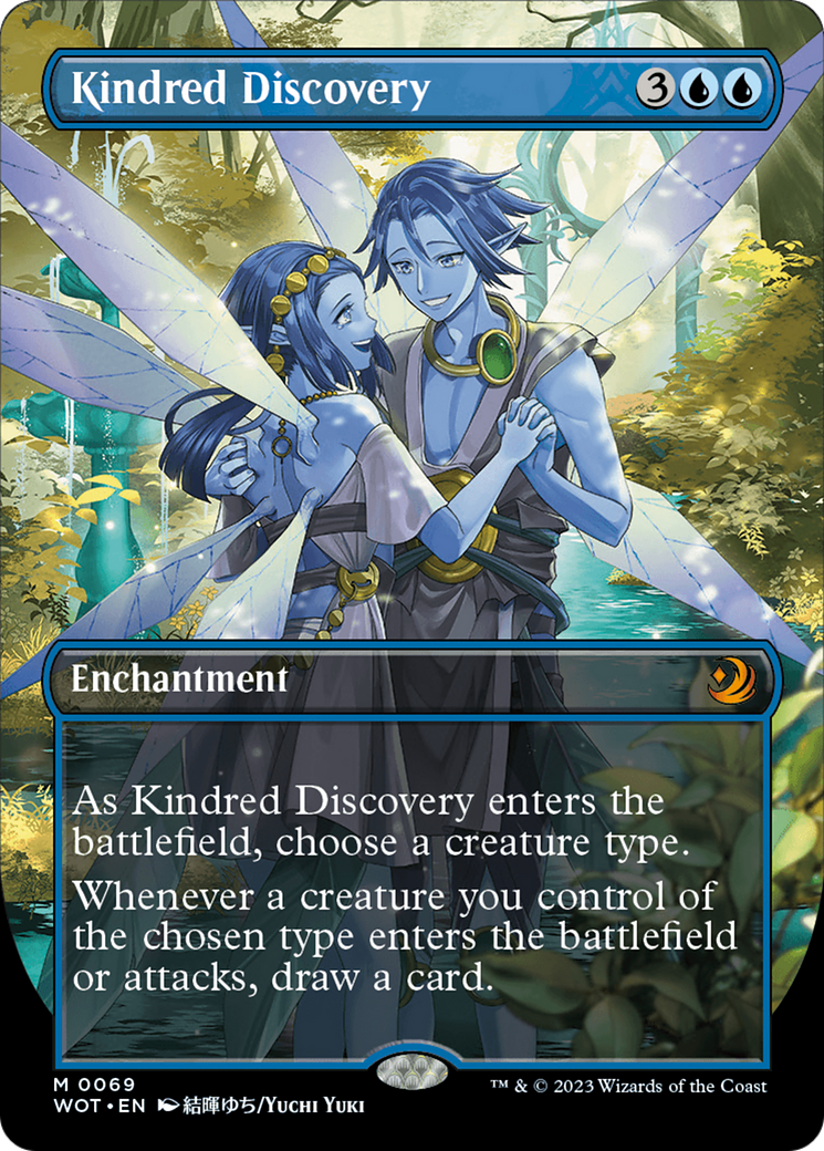 Kindred Discovery (Anime Borderless) (WOT-069) [Wilds of Eldraine: Enchanting Tales] (Borderless) MTG Single Wizards of the Coast