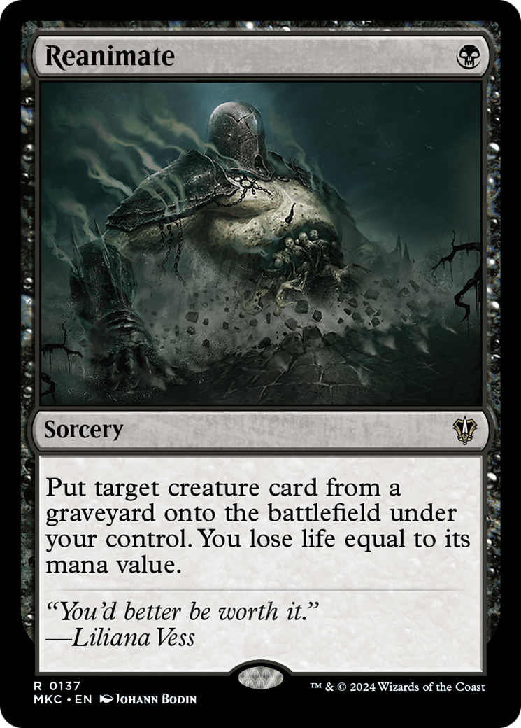 Reanimate (MKC-137) [Murders at Karlov Manor Commander] MTG Single Wizards of the Coast