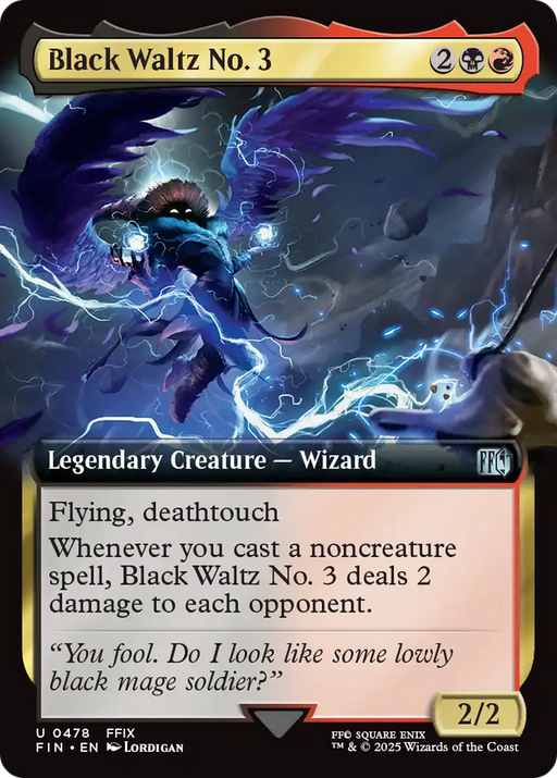 Black Waltz No. 3 (FIN-478) [FINAL FANTASY] (Extended Art) MTG Single Wizards of the Coast